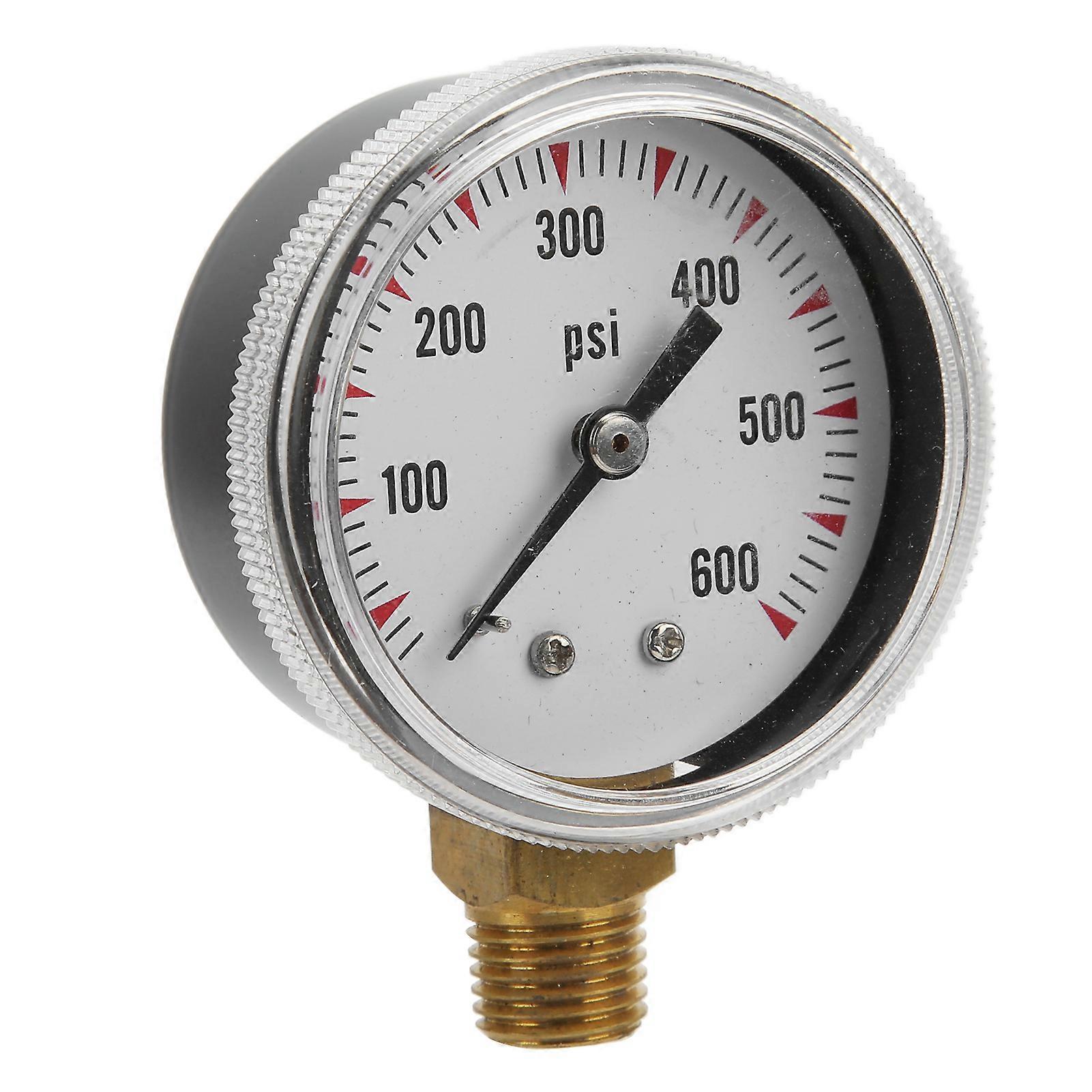 Radial Pressure Gauge 600psi with 1/4in NPT Brass Connection for Accurate Pressure Measurement