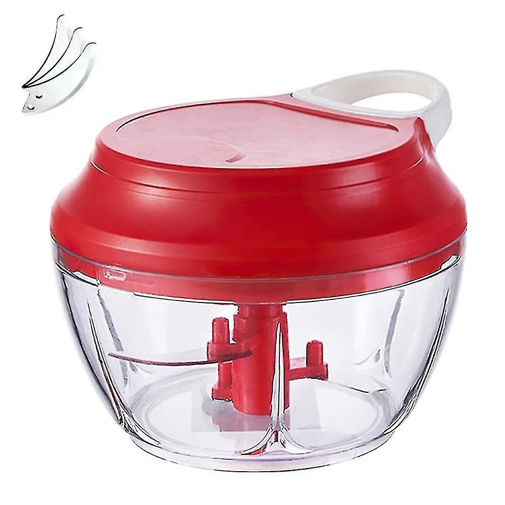 Manual Garlic Chopper Onion Grinder, Portable Speed Cutter Mini Pull String Food Processor Mincer For Vegetables, Fruits, Tomato, Ginger, Nuts, Herbs