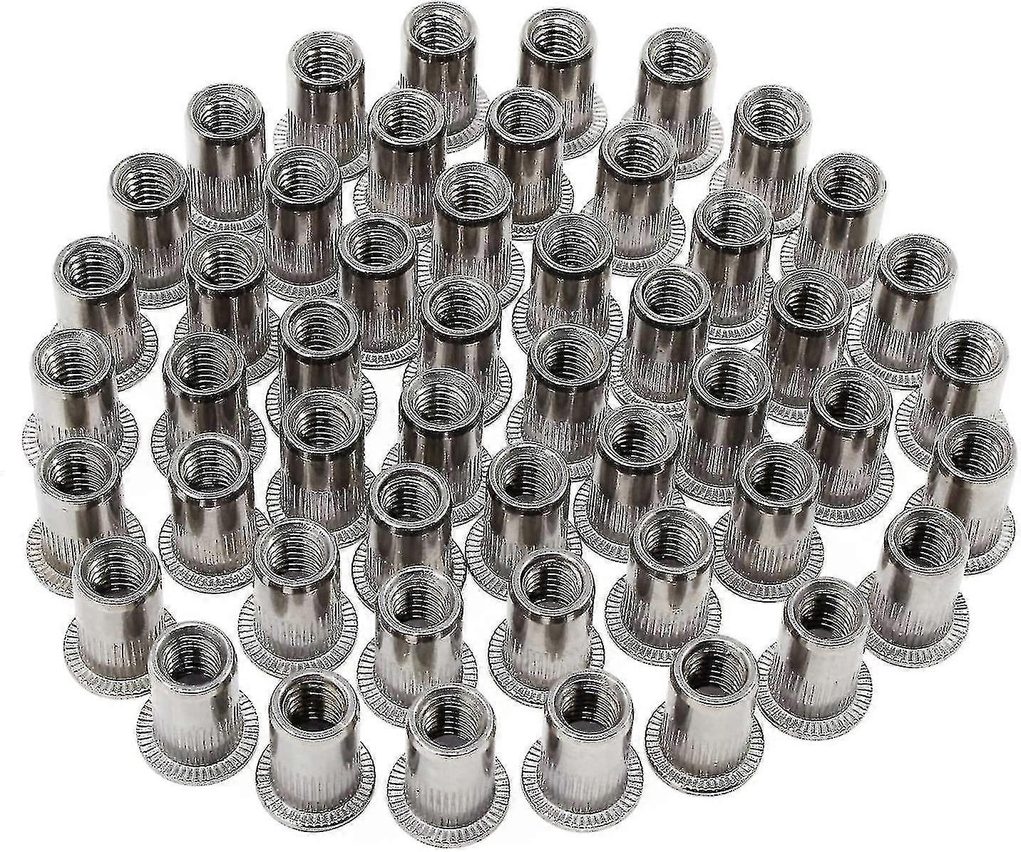50 Pack, M6 Type Stainless Steel Rivet Nut
