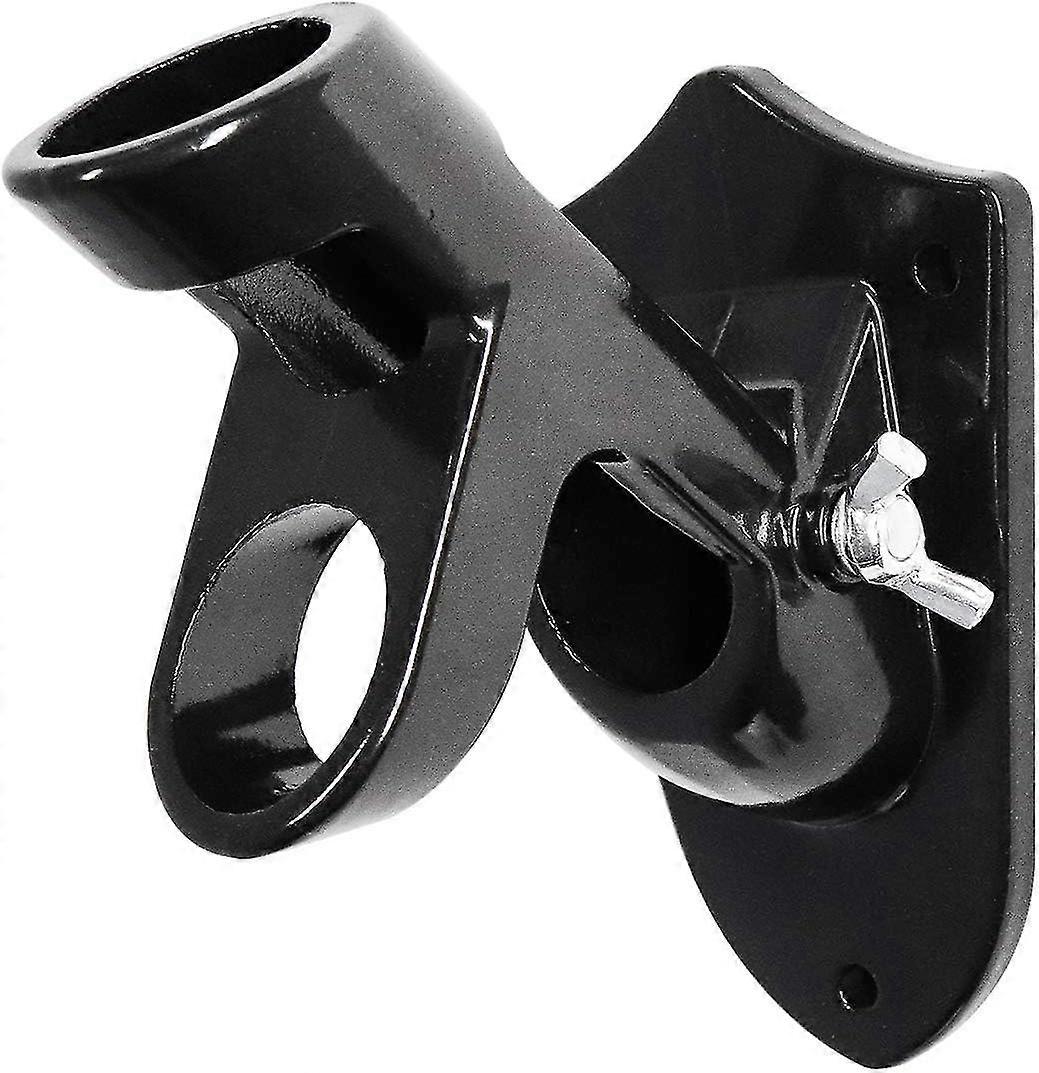 Adjustable Flag Pole Support Flag Holder Aluminum Flagpole Base With Two Positions For Flag Poles With A Diameter Of (black) - Ya