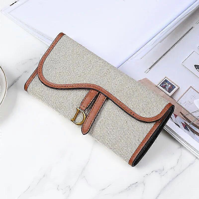 Wallet Retro Wallet Women's Long Large Capacity Buckle Multi Carda Multi Functional Trifold Handbag Card Wallets Coin Purse