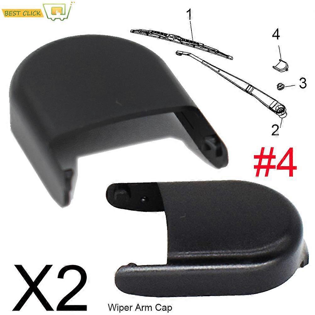2Pcs/set Car Front Windshield Wiper Arm Head Bolt Nut Cover Cap Antirust Case For Opel Mokka 2012 - 2018 OE# 95271190