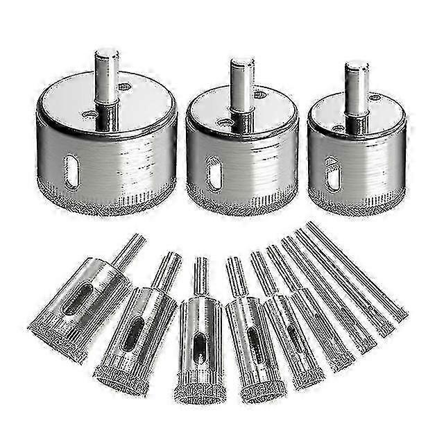 12Pcs diamond drill bits glass tile hole saw bits set, hollow core drill bits, extractor remover hol