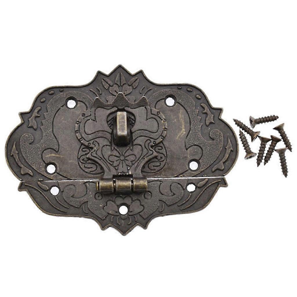 Vintage Bronze Hasp Decorative Hook Lock for Cabinet Cortex Books