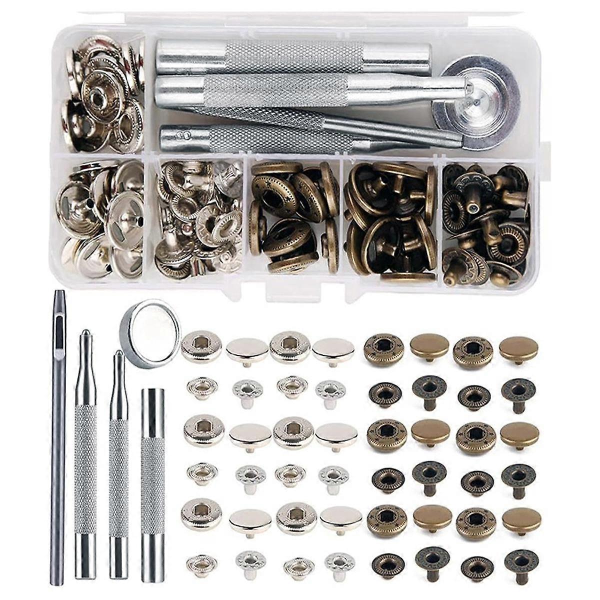 Leather Working Kit Leather, Leather Working Tools, Punch Sets, Storage Box for Stitching Punching Cutting