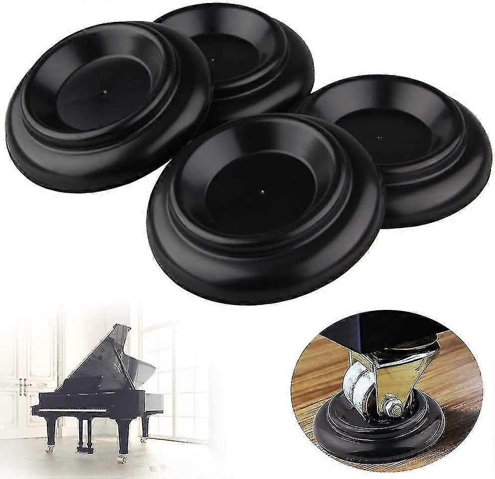 Piano Caster Cups Cups Movable Wheels Round Cups Gripper Set For Piano Wheels Protector