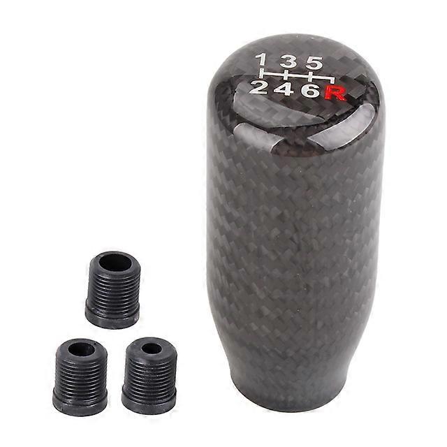 Car Interior Universal 5/6 Speed Racing Car Carbon Fiber Gear Shift Knob Aluminum Gearstick Balls Gear Stick Shifter Lever Handle SFN125