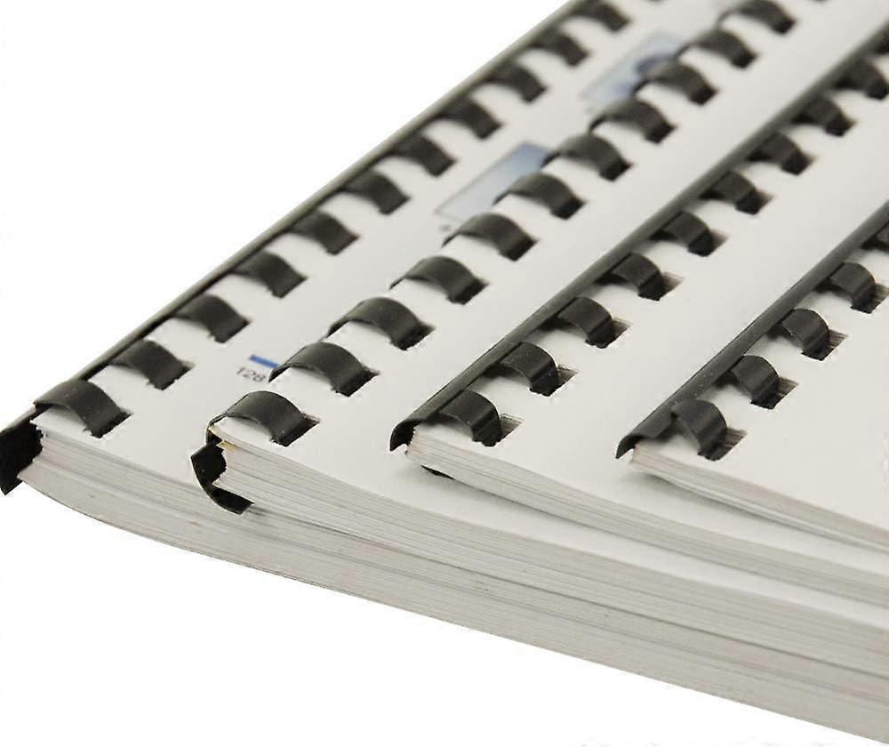 Black, 100 Pack - Loose Leaf Binder Combs, Mixed Size, 21 Rings, 6mm ...