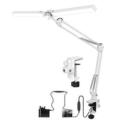 EU/US 12V LED Dest Lamp Eye-Care Reading Light with Clamp 24W Indoor Light Table Clamp Folding Light for Office/Study/Working
