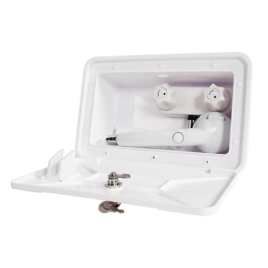 Practical RV Exterior Shower Box with Lock Trailer Motorhome Modified Sprayer