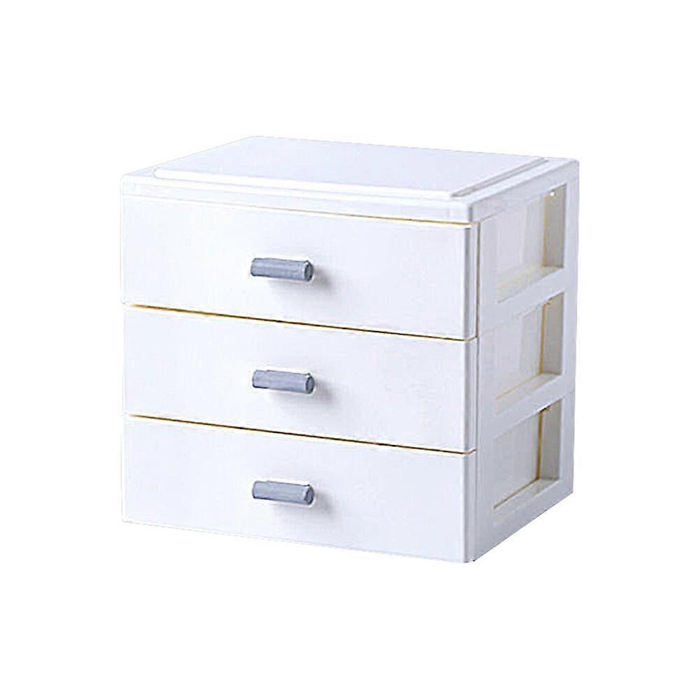 Multi-layer Desktop Storage Box Sundries Organizer Drawer Storage Case (White)
