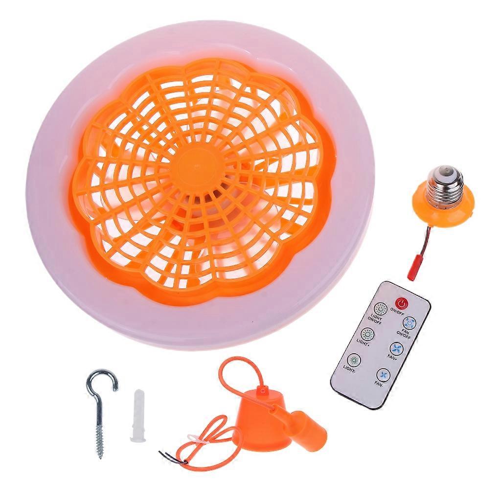 30W Ceiling Fan with Lighting Lamp E27 Converter Base with Remote Control