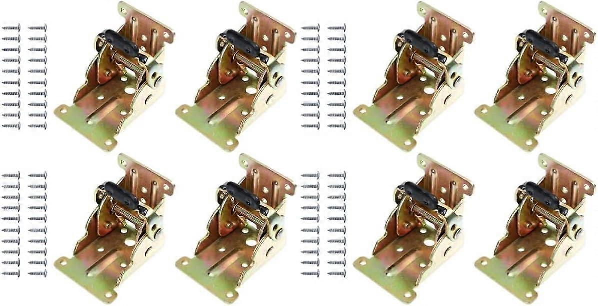 Office Desk Accessories 8 PCS 90 Degree self Locking Hinges for Table Legs self Locking Folding Hinge 90 Degree self Locking Hinge Bracket Self Lockin