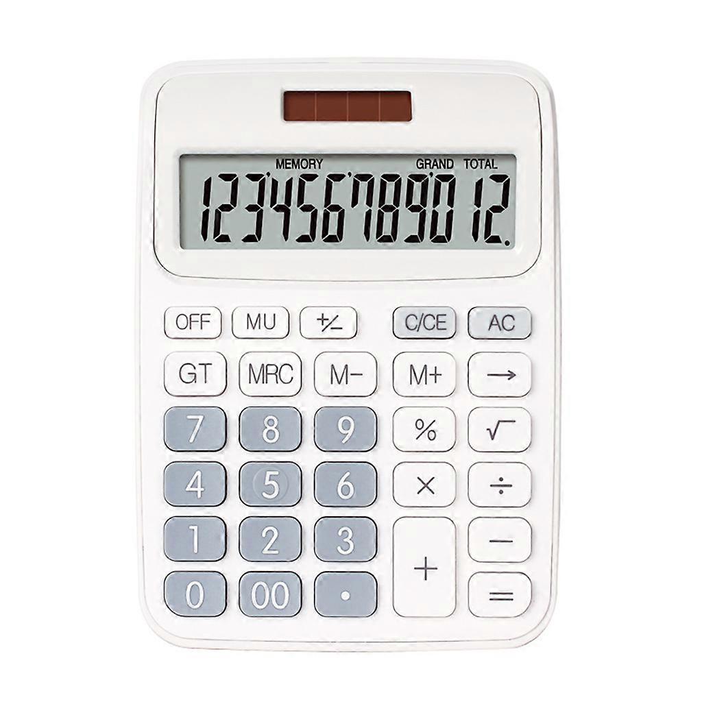 Desktop Calculator 12 Digit with Battery +Solar Power and Sensitive Buttons