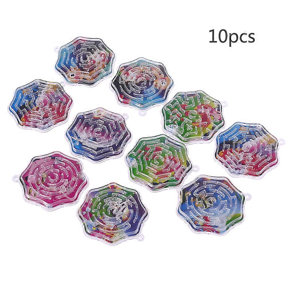 10kpl Magic Octagon Puzzle Speed Labyrinth Track Maze Toy lapsille Lasten lahja