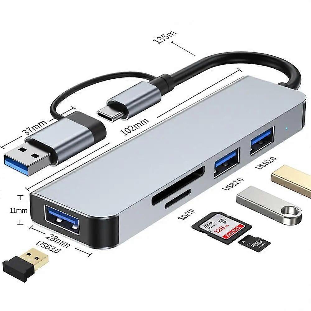Multiport USB Hub 3.0 Multi USB Splitter 4 USB Port 3.0 2.0 SD PD TF Ports For Lenovo Macbook Pro PC Computer Hub USB 3.0