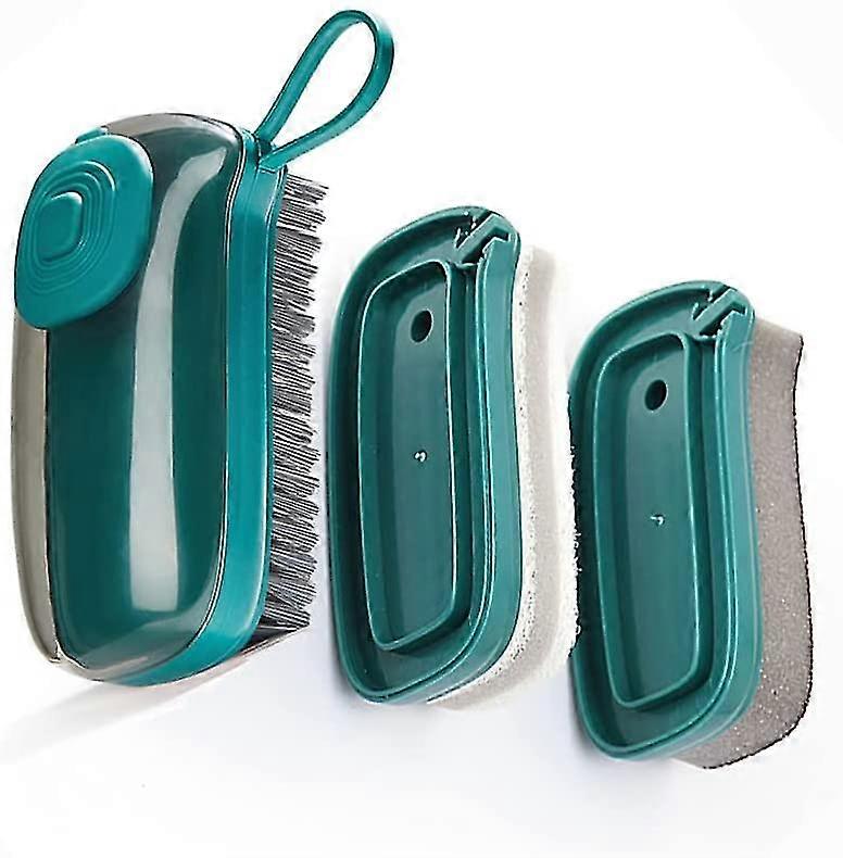 Self-rehydrating Laundry Brush Leak-free Scrubber With 3 Replacement Heads