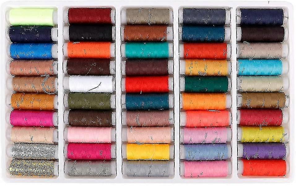 Sewing Thread,50pcs Different Color Sewing Thread Set Polyester Thread Kit