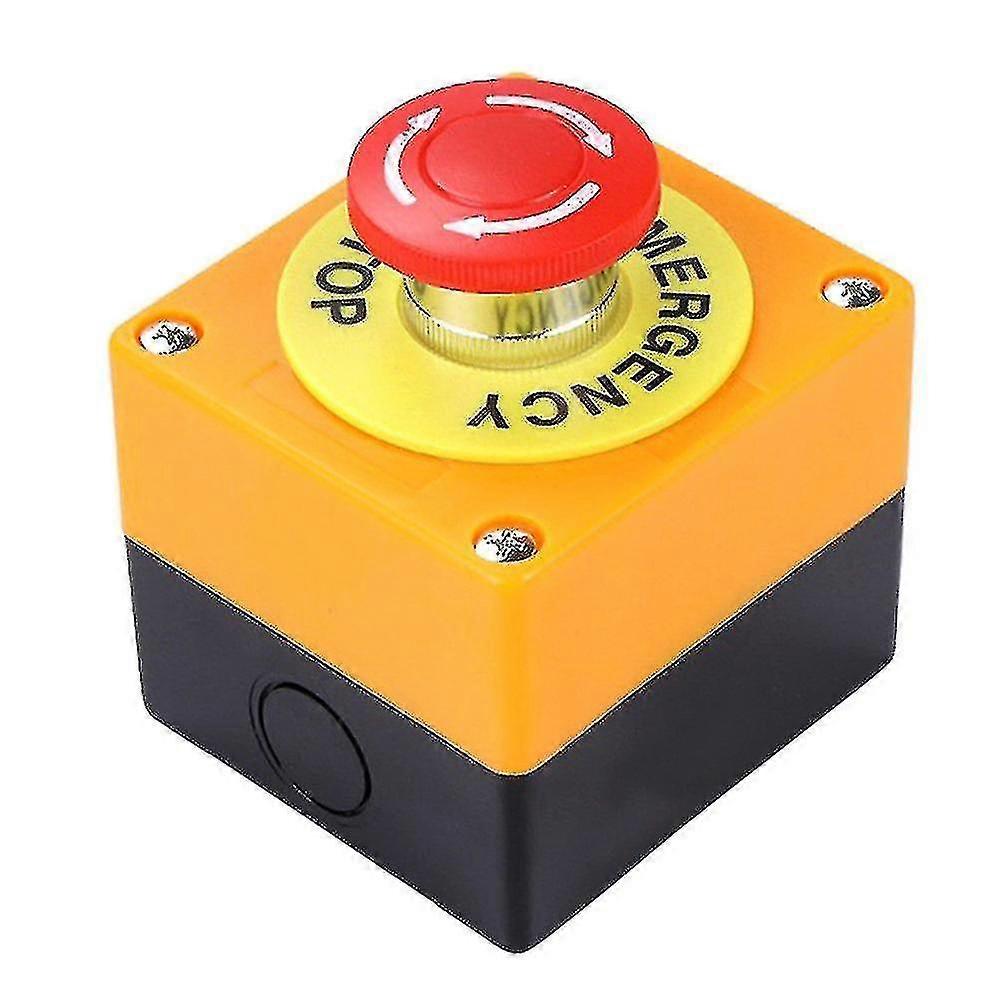1 No 1 Nc 10a 660v Emergency Stop Push Button Red Mushroom Switch Station