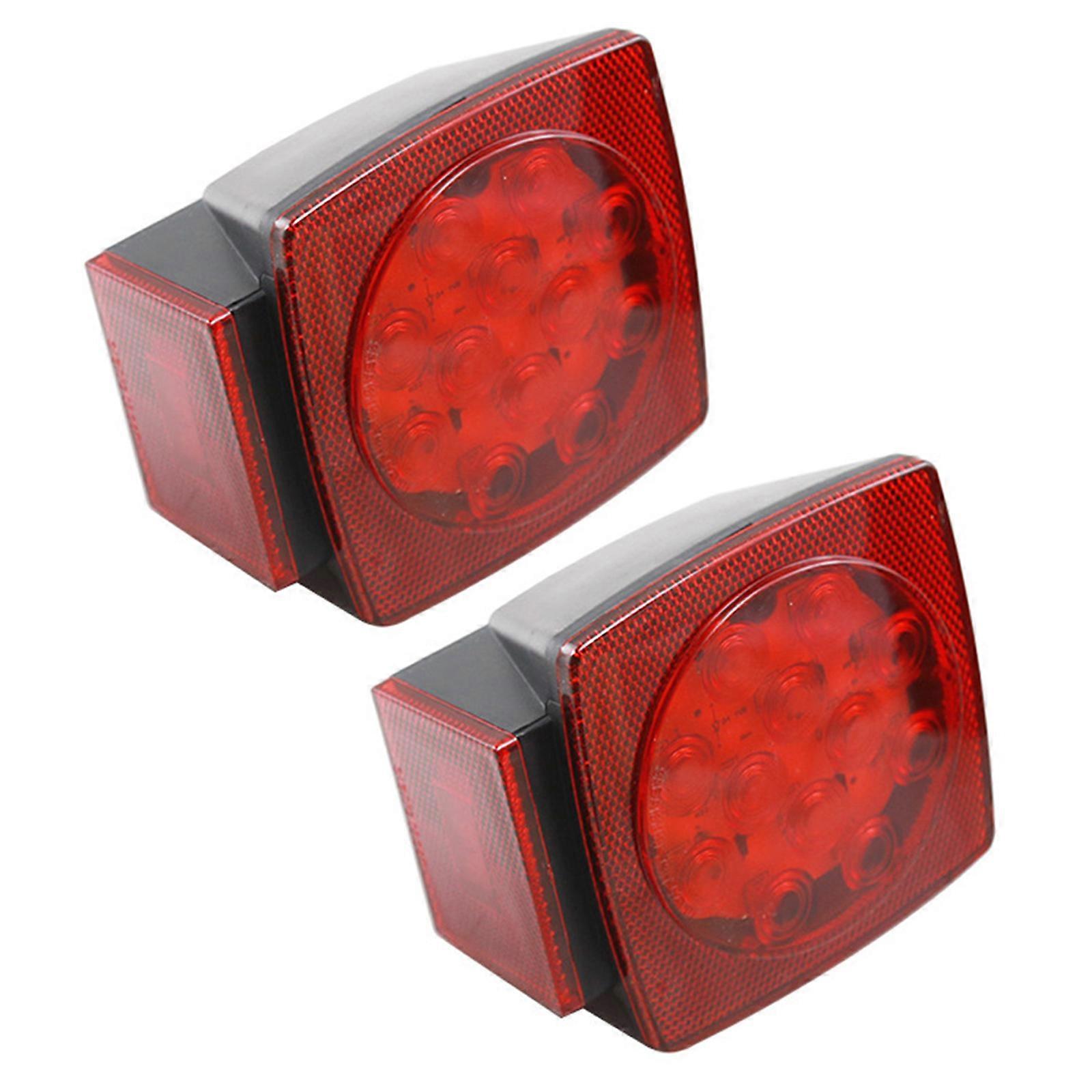 12LED Tail Light Trailer Taillight Turn Signal Indicator Number Plate Brake Lamp