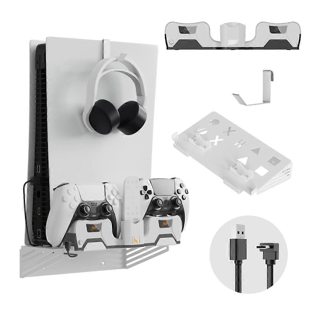  White Metal Wall Mount Bracket Designed Gaming Console,Display Stand for Game Console Controller Mounts