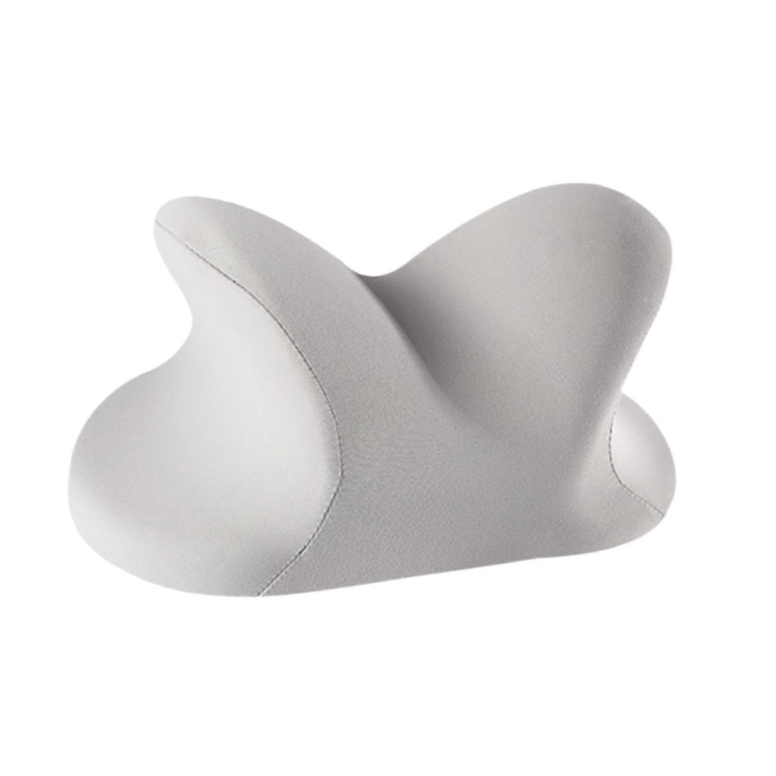 Napping Pillow Comfortable Memory Foam Neck and Back Support for Home Travel Gray