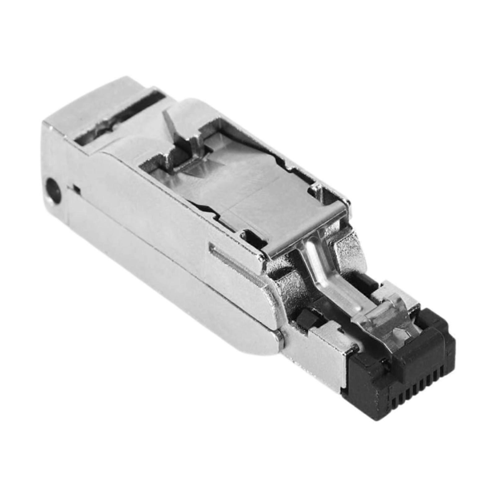 Network Cable Connector Silver 4 Pins Stable Professional Ethernet Connector