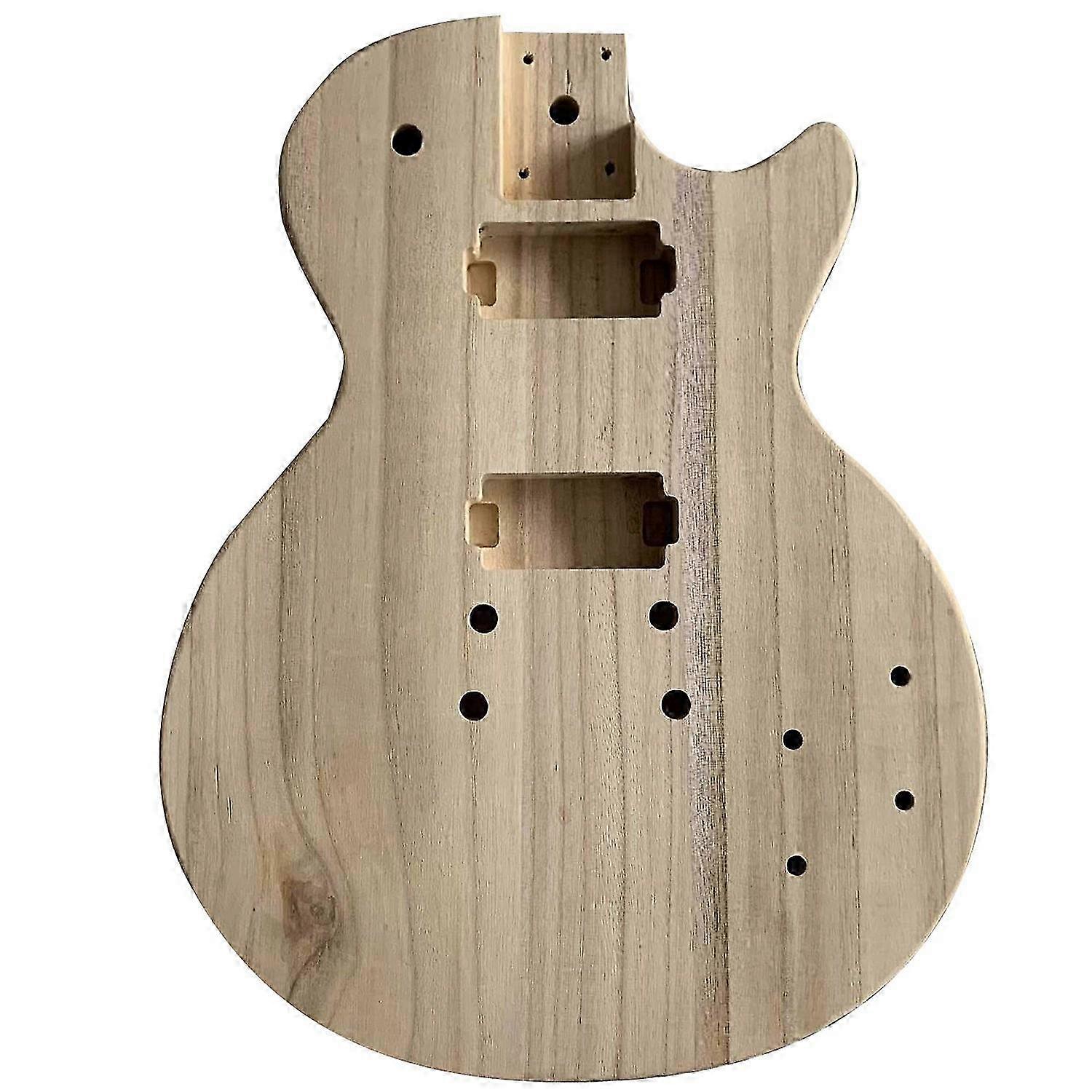 Oavslutad handgjord gitarrkropp Candlenut Wood Elgitarr Body Gitarrfat