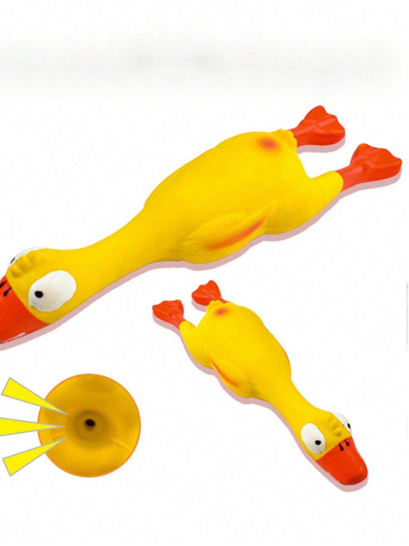 Pet Supplies Latex Toy Soft And Durable Chew Toy With Sound For Small And Medium-Sized Dogs, Lying Duck