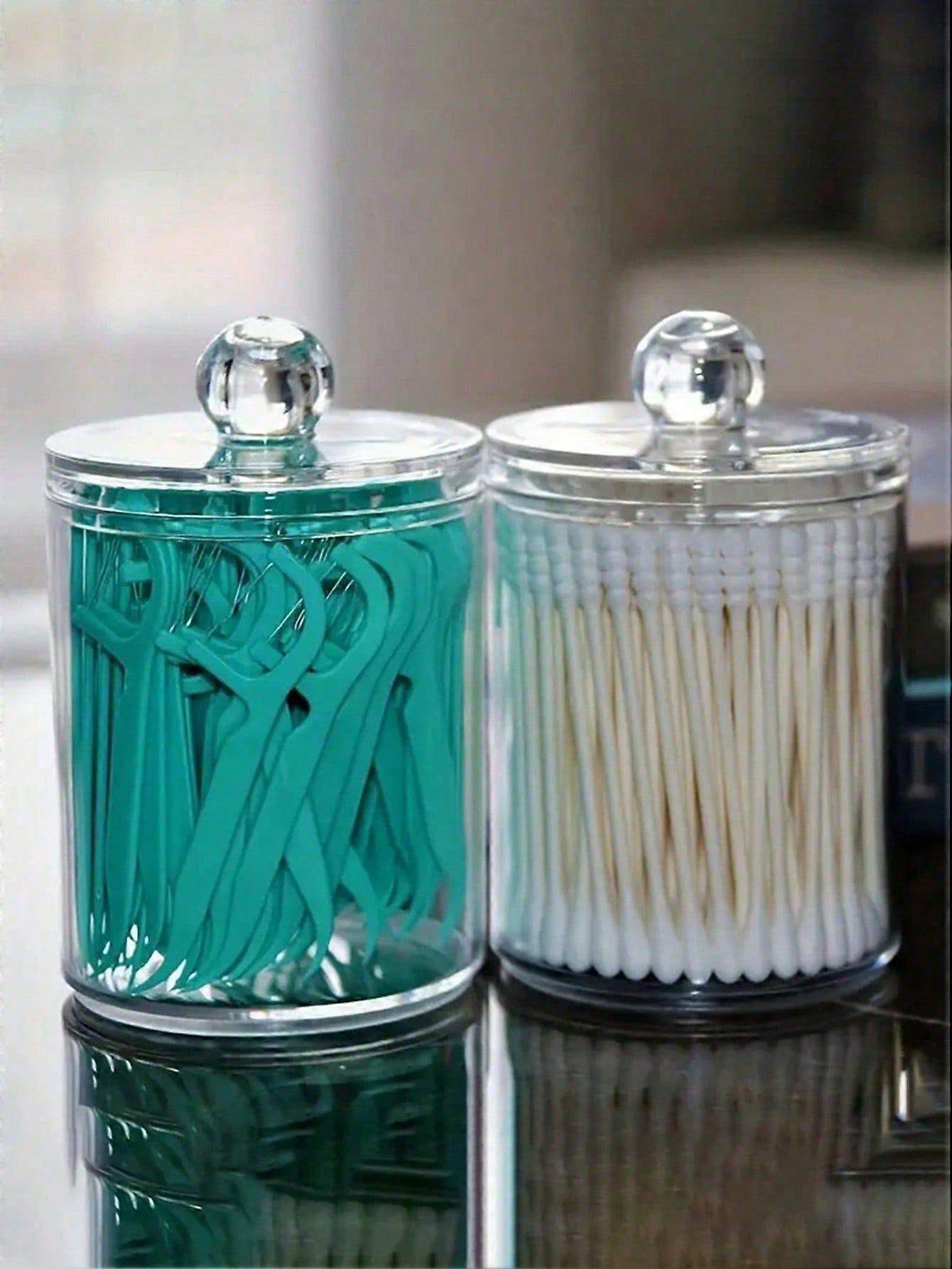 Cleaning Swab Storage Box Transparent Acrylic Material, Suitable For Dresser Storage, Bathroom Storage, Desk Storage, Etc