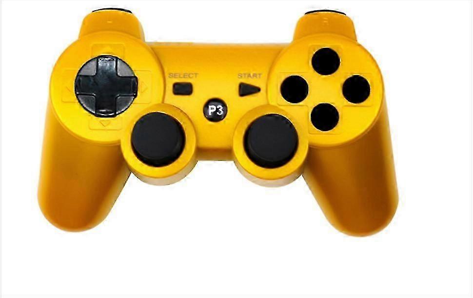 PS3 Wireless Controller, Professionelles PS3 Gamepad, Touchpanel-Joypad mit Dual-Vibration, Bluetooth-Gamecontroller gelb