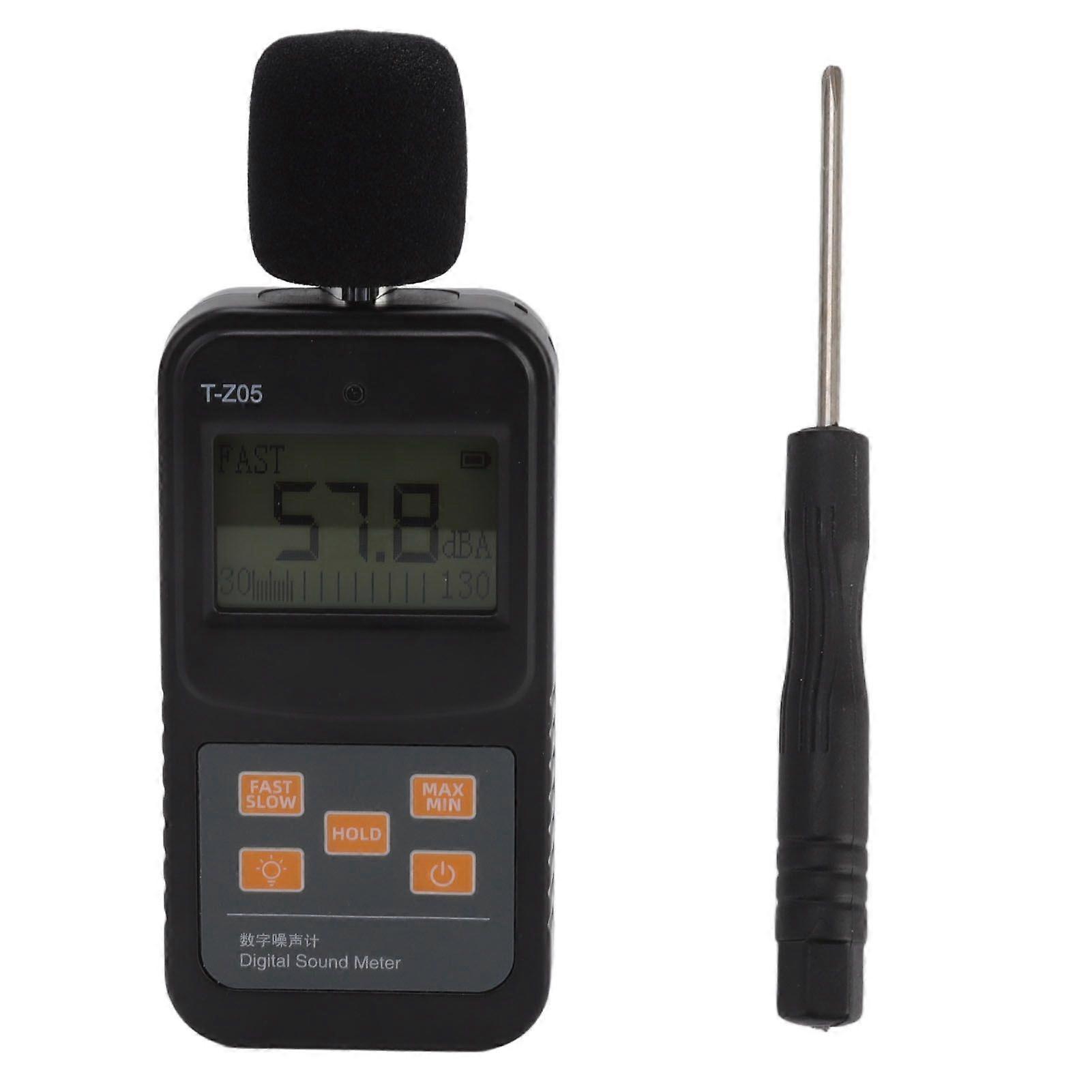 Digitaler Schallpegelmesser Dezibelmesser 30 bis 130 dB Audio-Lärmvolumenmessgerät Audiotester Smart Sensor Dezibelmonitor