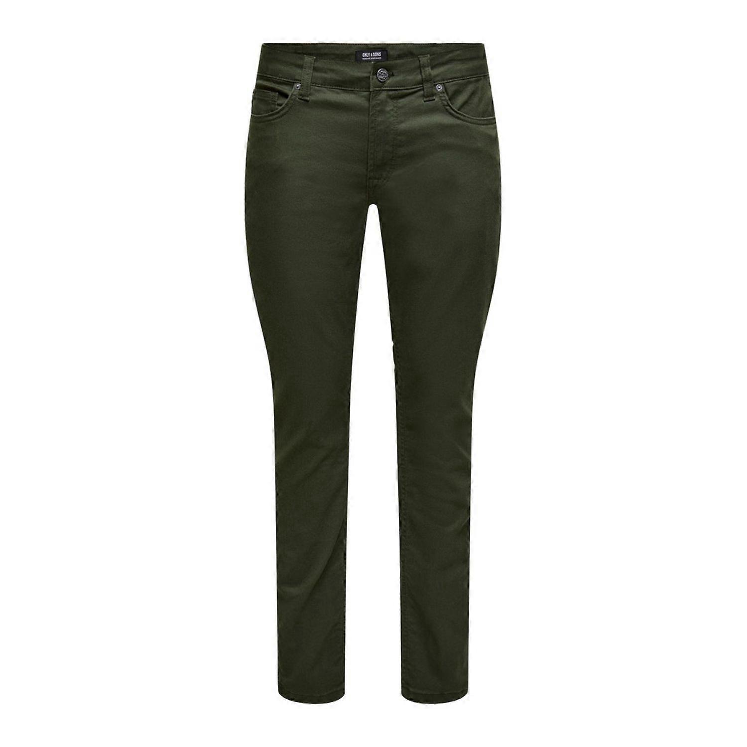 Only & Sons Loom Slim Fit Twill Trousers 2904