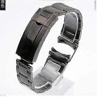 Pulsera de reloj para Daytona Accesorios de reloj Cadena 20 mm 21 mm Reloj de acero inoxidable Correa-todo negro 20 mm Sin logotipo