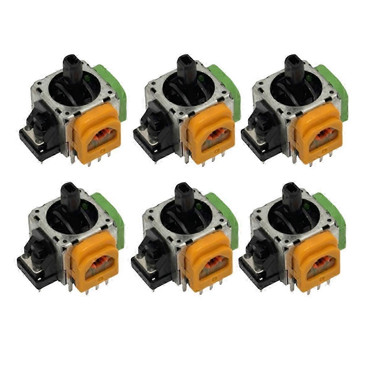 6pcs For Hall Electromagnetic Joystick High-precision Adjustable Electromagnetic Ic Hall Thumbstick 3d Analog Stick