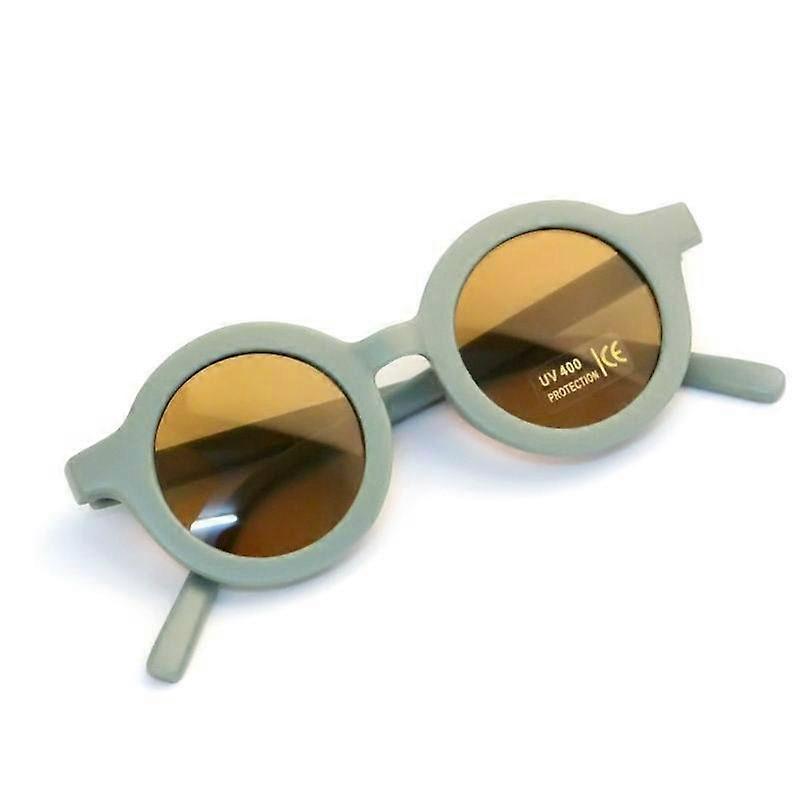 Children color round frame sunglasses uv protection baby glasses