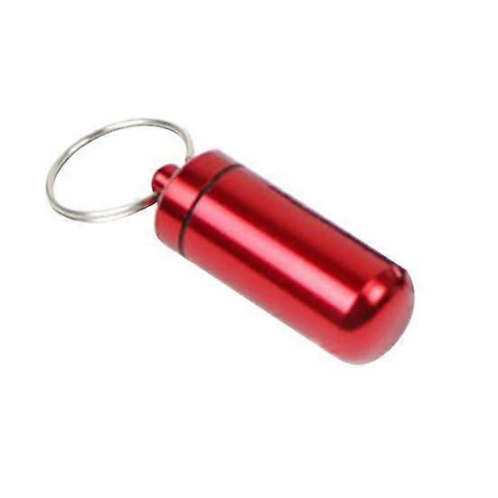 Waterproof Mini Key Ring Medicine Pill Bottle Box Tablet Storage Case Container