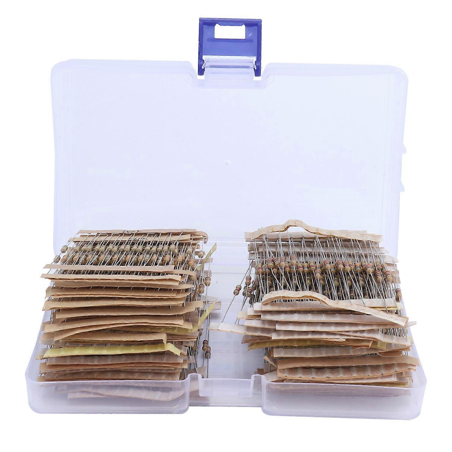 1220Pcs Resistor Kit 0.33Ω4.7MΩ Graphite 5% Carbon Film 1/4W 122 Values Accessories