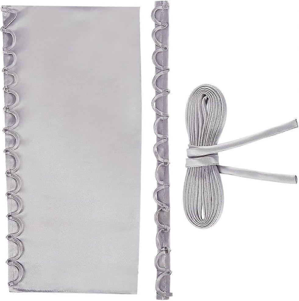 Wedding Gown Corset Kit 3PCS/Set Zipper Replacement Silver Satin Corset Back Kit Adjustable Back Zipper Extender Fabric Lace-up Loops Ties for Formal