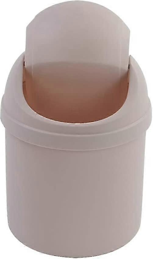 Plastic Mini Trash Can With Swing-top Lid, 0.7 Gallon (pink)