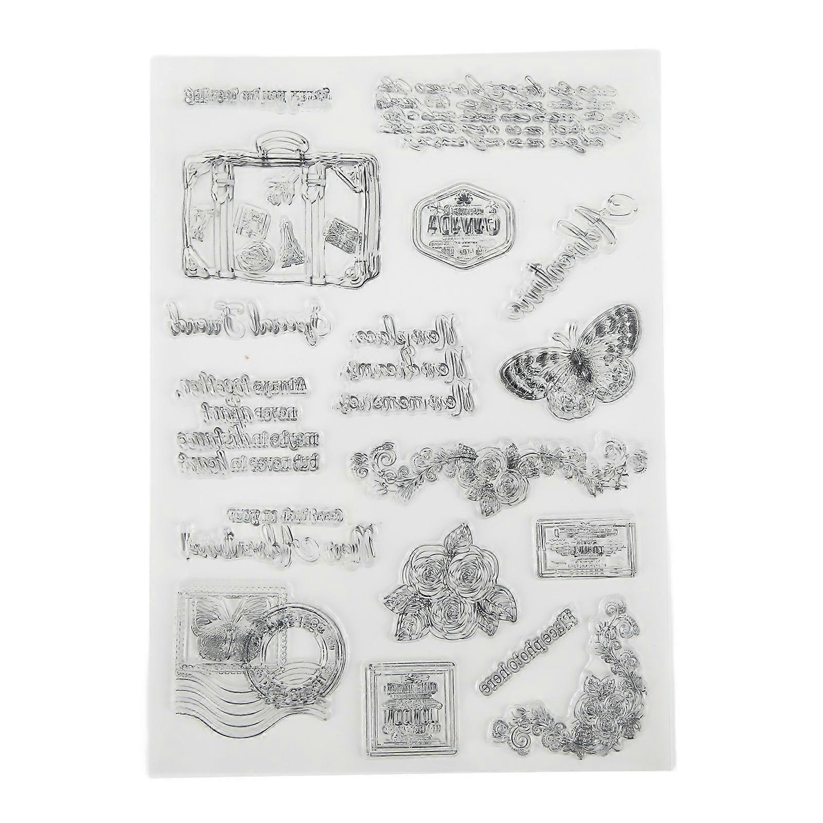 Clear Stamps Paste Repeatedly DIY Production Clear Imprint TPR Card Making Stamps for Photo Album Invitation