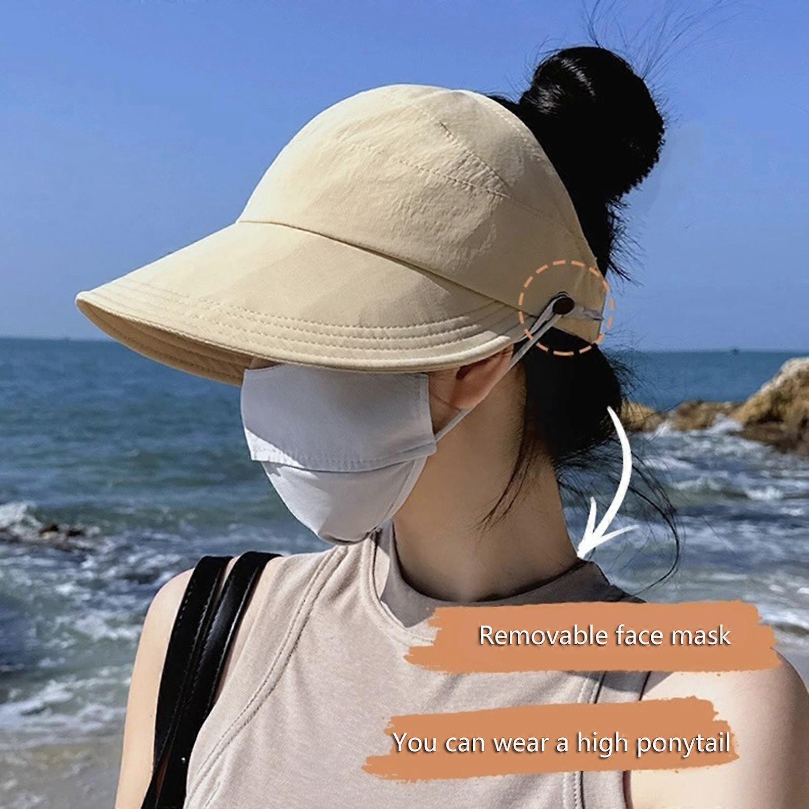 Sun Protective Ponytail Hat for Girl Women Sunproof Hat Sport