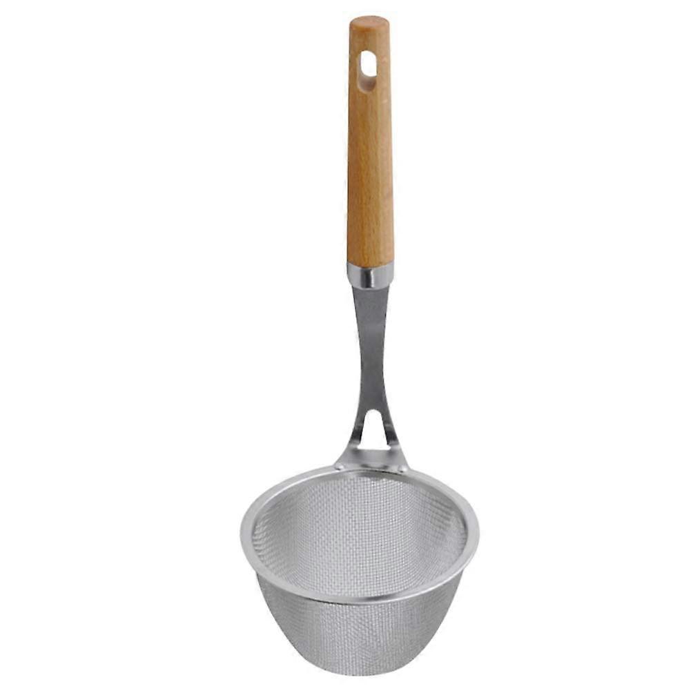Wooden Handle Spider Strainer - Fine Mesh Pasta Skimmer