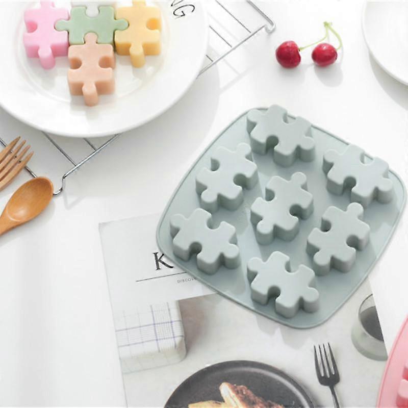 Silicone creative ice grid mold microwave oven baking chocolate puzzle shape to make biscuit tools