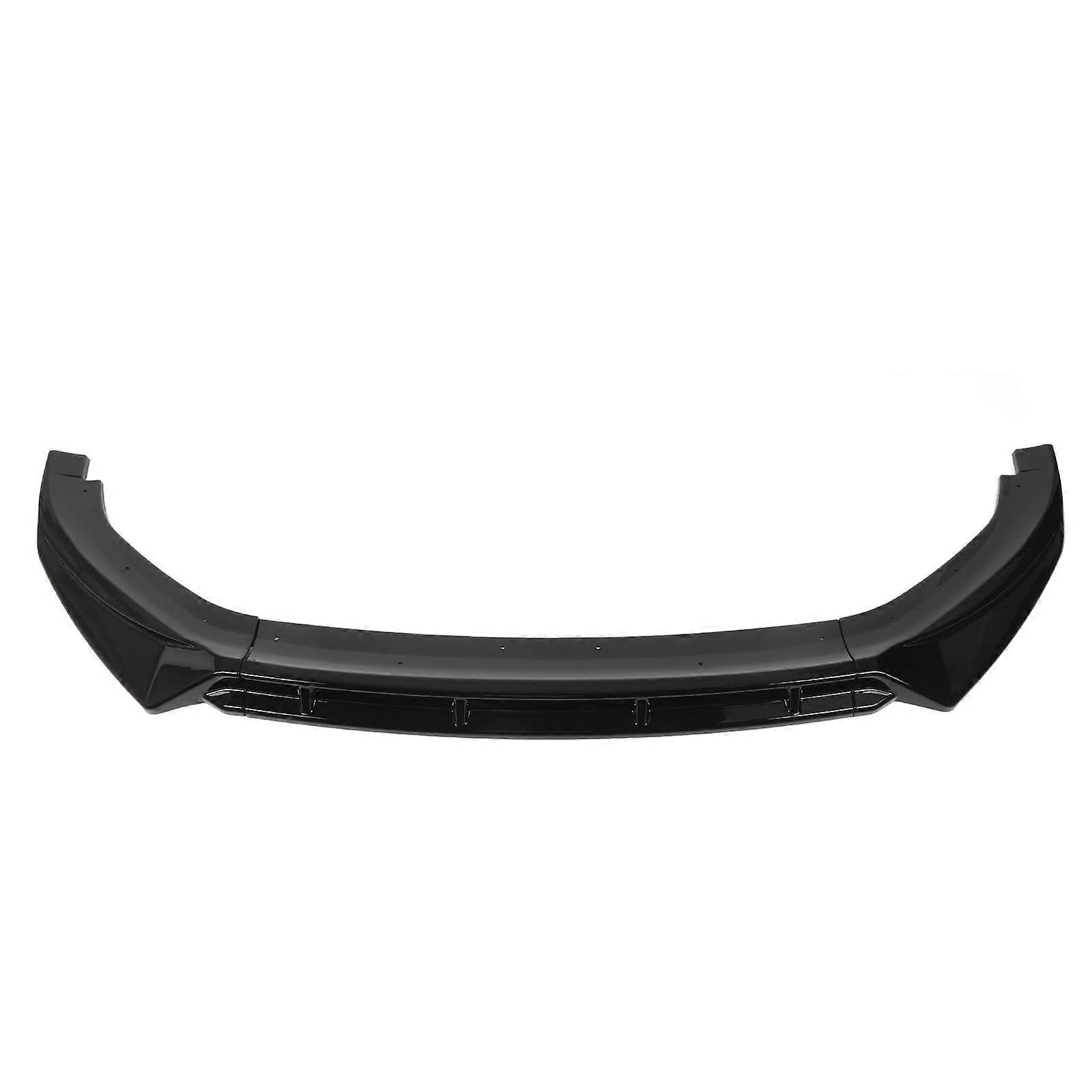3Pcs Front Bumper Lip Spoiler Glossy Black Enhanced Aerodynamics Front Lip Spoiler Splitter Protector for MK3 Standard 2024 and Later 
