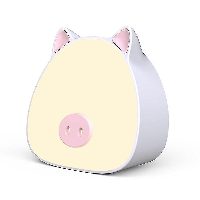 Mini Night Light Cute Pig Lamp (blanc)