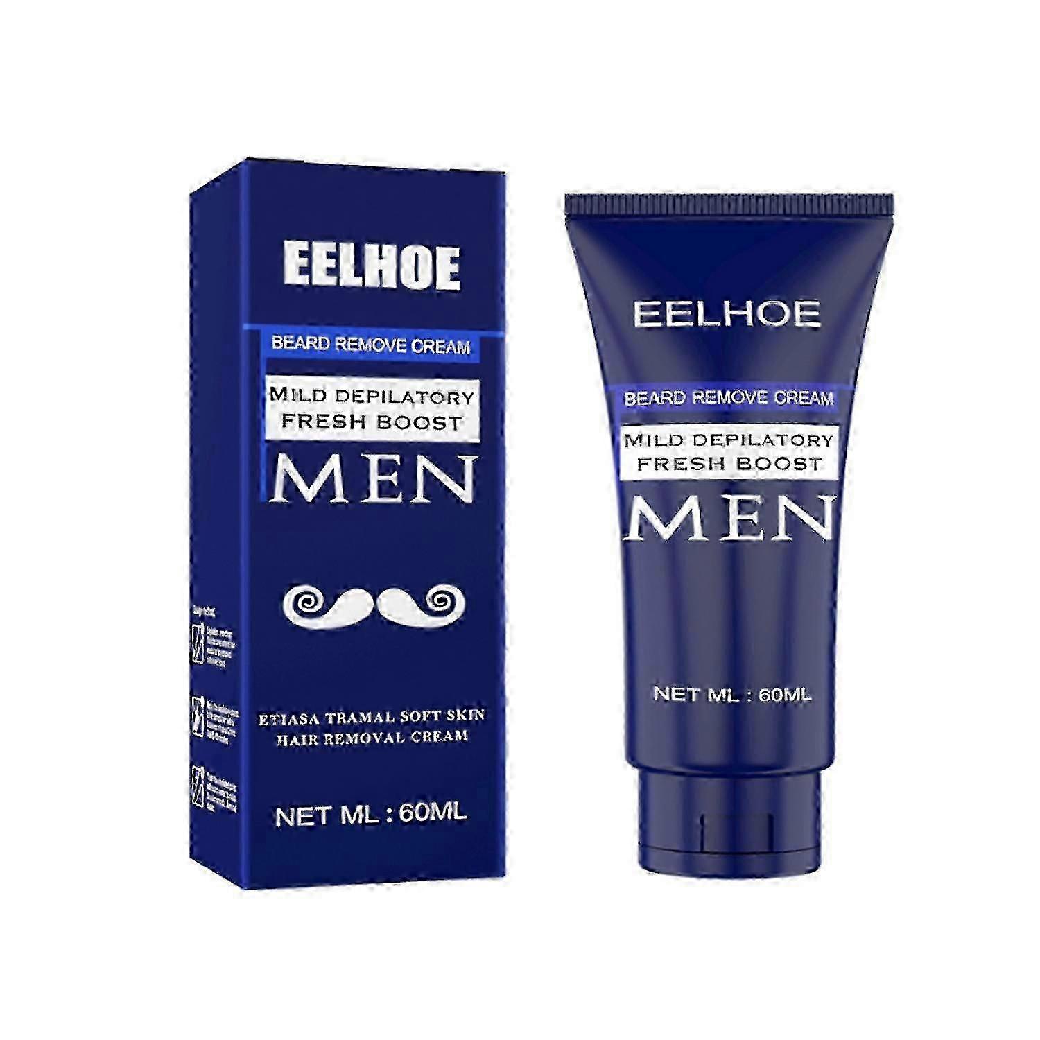 EELHOE 60ml קרם להסרת שיער לגברים לשיער גברי לא רצוי יעיל וללא כאבים