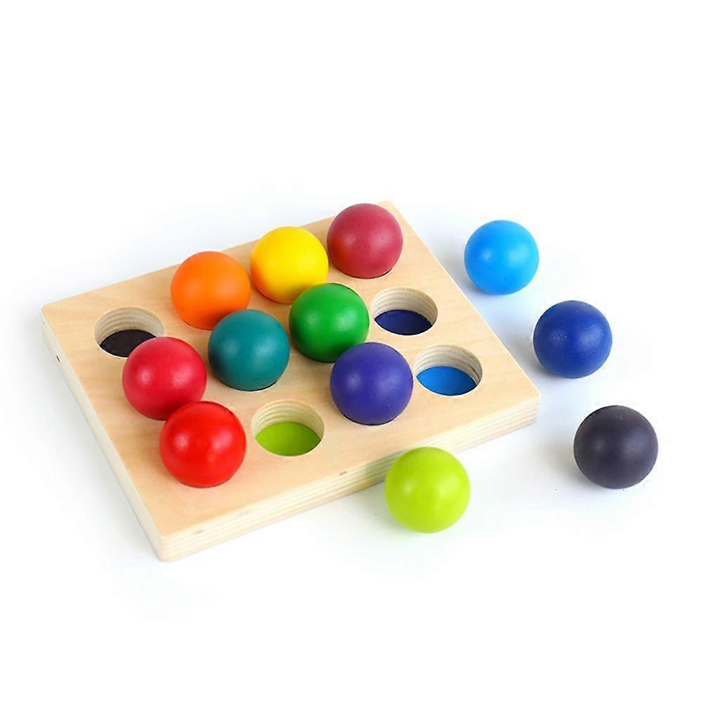 Wooden Balls, Sorting Game, Educational Toy