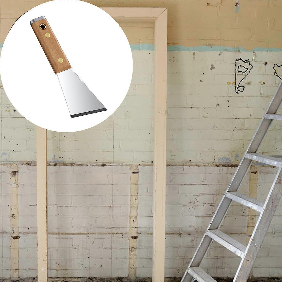 Professional Grill Scraper, Ultra Wide Burger Smashing Scraper with Full Blade and Wooden Handle for BBQs