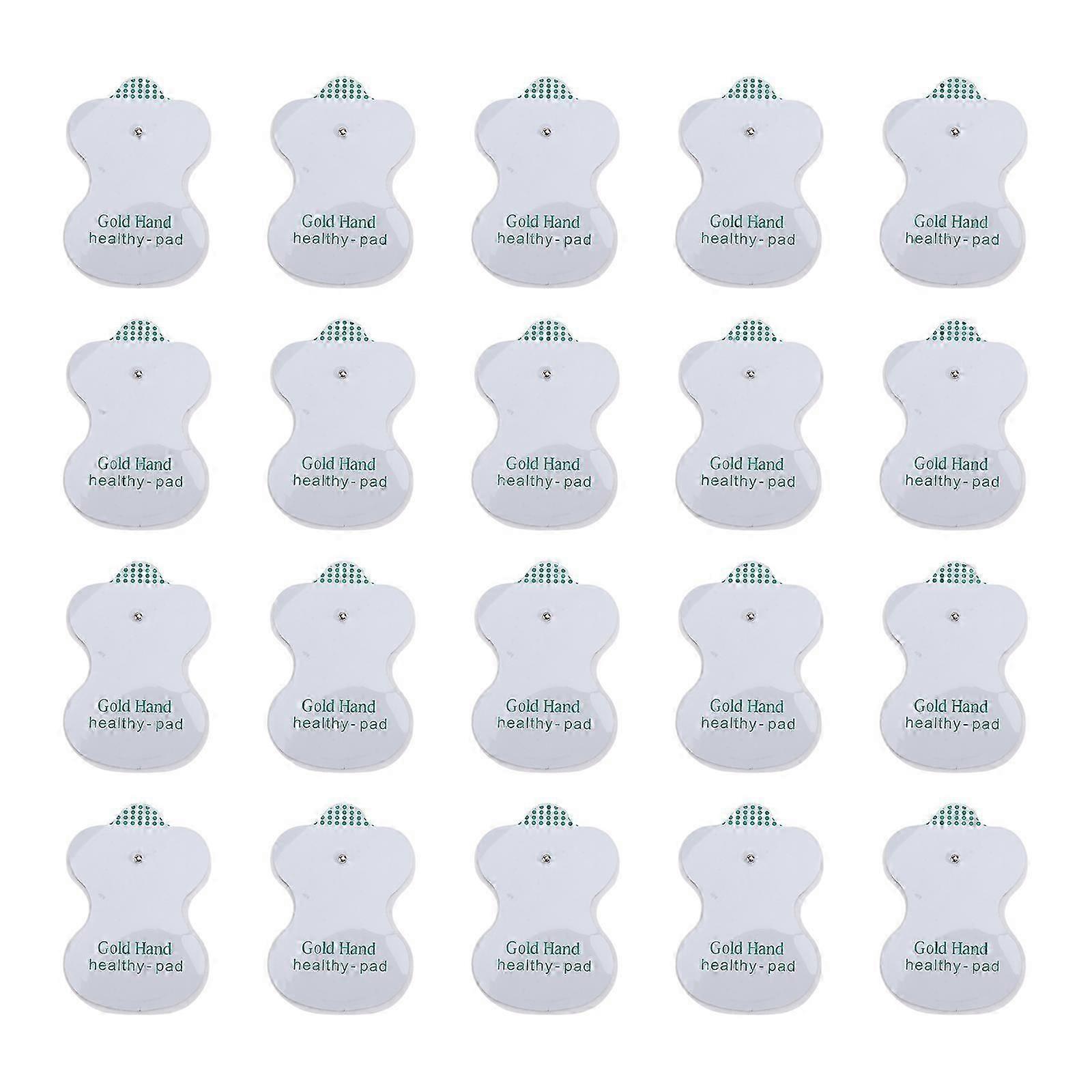 20Pcs Electrode Patch Replacement Electrotherapy Massage Pads Self Adhesive Patch for Massagers Size M White